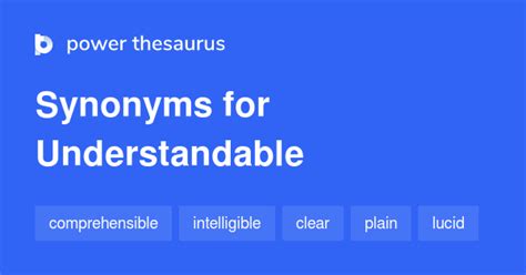 understandablesynonym|understandable definition.